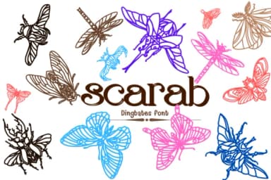 Scarab by KinnareeART — Dingbats Font — thumbnail 1