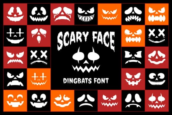 Scary Face by Situjuh — Dingbats Font