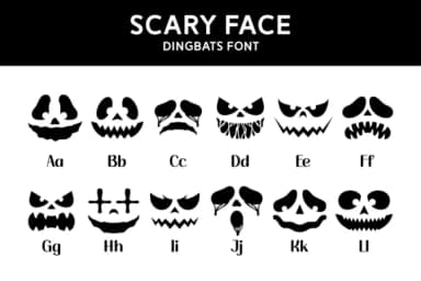 Scary Face by Situjuh — Dingbats Font — thumbnail 4