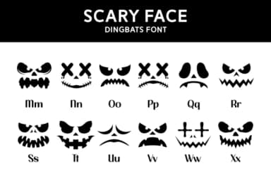 Scary Face by Situjuh — Dingbats Font — thumbnail 5
