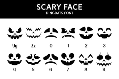Scary Face by Situjuh — Dingbats Font — thumbnail 6