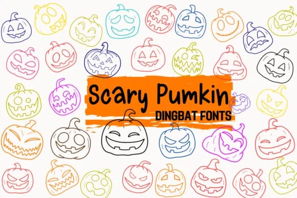 Scary Pumkin by Petal Pixels — Dingbats Font