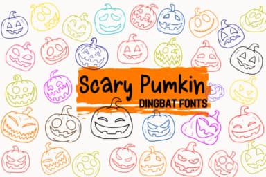 Scary Pumkin by Petal Pixels — Dingbats Font — thumbnail 1