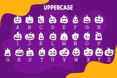 Scary Pumpkin by Pian45 — Dingbats Font — thumbnail 4