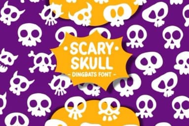 Scary Skull by Pian45 — Dingbats Font — thumbnail 1