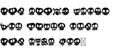 Scary Skull by Pian45 — Dingbats Font — thumbnail 8