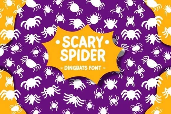 Scary Spider by Pian45 — Dingbats Font