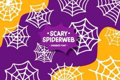 Scary Spider Web by Pian45 — Dingbats Font — thumbnail 1