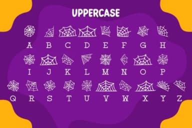 Scary Spider Web by Pian45 — Dingbats Font — thumbnail 4