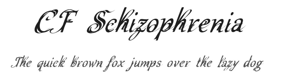 CF Schizophrenia by Cloutierfontes — Script Handwritten Font