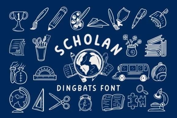Scholan by Dito (7NTypes) — Dingbats Font