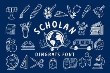 Scholan by Dito (7NTypes) — Dingbats Font — thumbnail 1