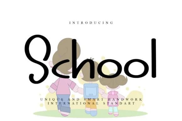 School by GiaLetter — Slab Serif Font — preview 1