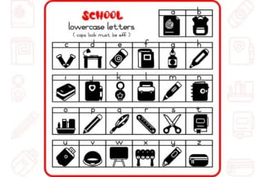 School Alphabet by WADLEN — Dingbats Font — thumbnail 3