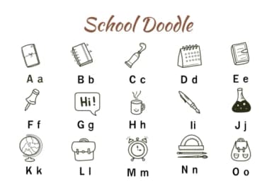 School Doodle by Nun Sukhwan — Dingbats Font — thumbnail 2