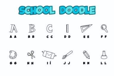 School Doodle by Chonada — Dingbats Font — thumbnail 2