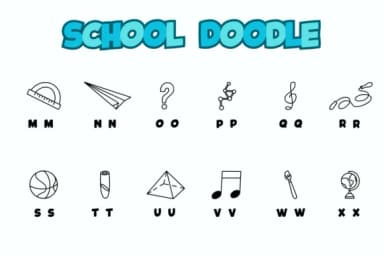 School Doodle by Chonada — Dingbats Font — thumbnail 3