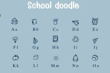 School Doodle by Sontaya — Dingbats Font — thumbnail 2