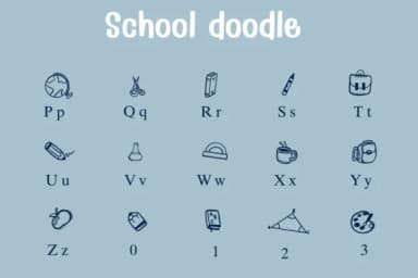 School Doodle by Sontaya — Dingbats Font — thumbnail 3