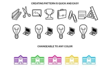 School Doodle by digitalplannerland — Dingbats Font — thumbnail 3