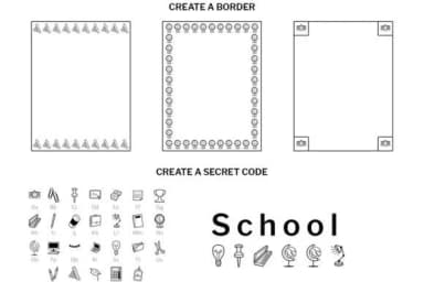 School Doodle by digitalplannerland — Dingbats Font — thumbnail 6