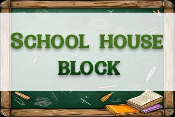 School House Block by Heidi Vargas-Smith — Slab Serif Font