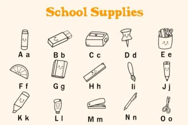 School Supplies by Nun Sukhwan — Dingbats Font — thumbnail 2