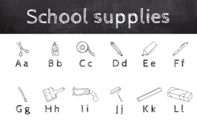 School Supplies by Chonada — Dingbats Font — thumbnail 2