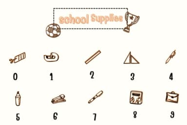 School Supplies by PraewDesigns — Dingbats Font — thumbnail 4