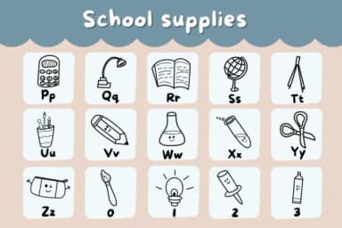 School Supplies by Natchuta — Dingbats Font — thumbnail 3