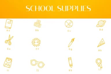 School Supplies by Heartcraft Atelier — Dingbats Font — thumbnail 2