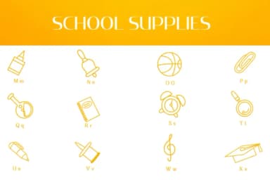 School Supplies by Heartcraft Atelier — Dingbats Font — thumbnail 3