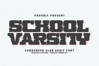 School Varsity by Pian45 — Slab Serif Font — thumbnail 1