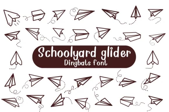 Schoolyard Glider by Nongyao — Dingbats Font