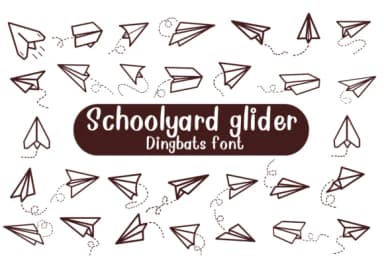 Schoolyard Glider by Nongyao — Dingbats Font — thumbnail 1