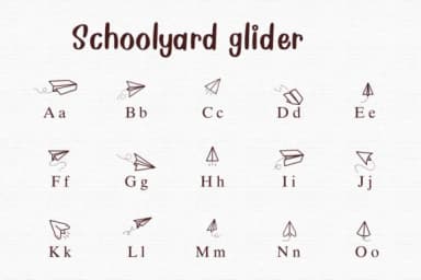 Schoolyard Glider by Nongyao — Dingbats Font — thumbnail 2