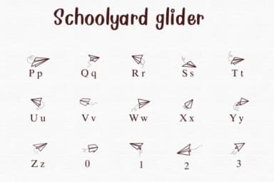 Schoolyard Glider by Nongyao — Dingbats Font — thumbnail 3