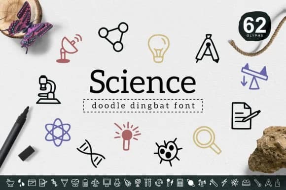 Science by YandiDesigns — Dingbats Font