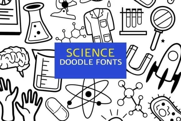 Science Doodle by digitalplannerland — Dingbats Font