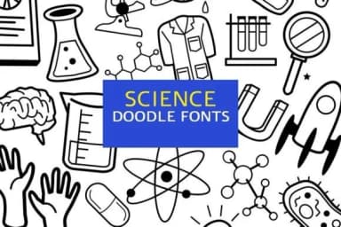 Science Doodle by digitalplannerland — Dingbats Font — thumbnail 1