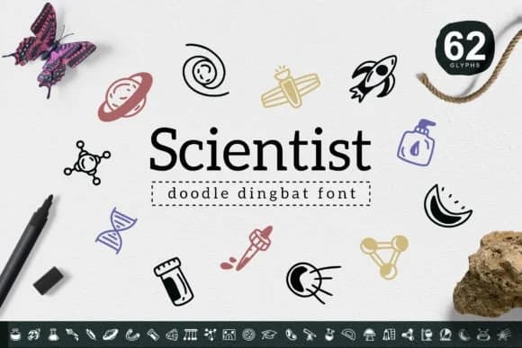 Scientist by YandiDesigns — Dingbats Font
