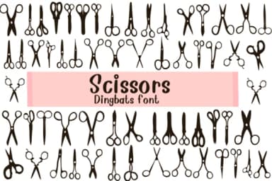 Scissors by Nongyao — Dingbats Font — thumbnail 1