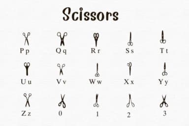 Scissors by Nongyao — Dingbats Font — thumbnail 3