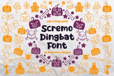 Scremo by Dreamink (7ntypes) — Dingbats Font — thumbnail 1