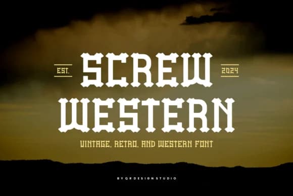 Screw Western by qrdesignstd — Slab Serif Font