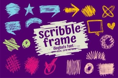Scribble Frame by onoborgol — Dingbats Font — thumbnail 1