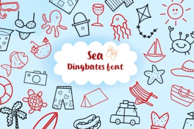 Sea by Natchuta — Dingbats Font — thumbnail 1