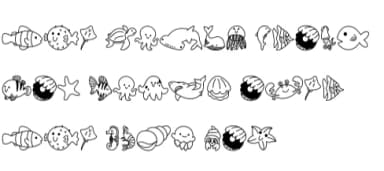 Sea Animal by Chonada — Dingbats Font — thumbnail 8