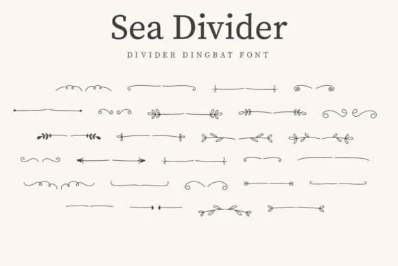 Sea Divider by CraftedType Studio — Dingbats Font
