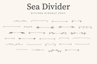 Sea Divider by CraftedType Studio — Dingbats Font — thumbnail 1